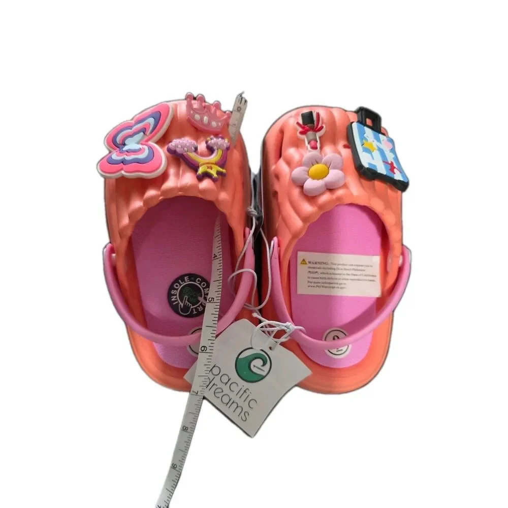 Pacific Dreams Kids Orange‎ Rubber Clogs Water Shoes Size 9 New with Tags